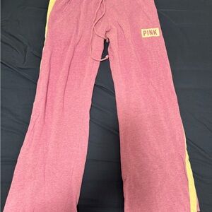 PINK Victoria's Secret Pink and Yellow Track Pants